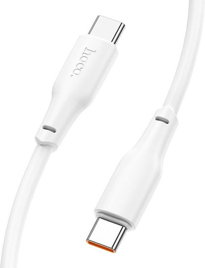 Hoco USB 2.0 Cable USB-C male - USB-C 100W PD Λευκό 1m