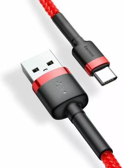 Baseus Cafule USB 2.0 Cable USB-C Male - USB-A Red 2m CATKLF-C09