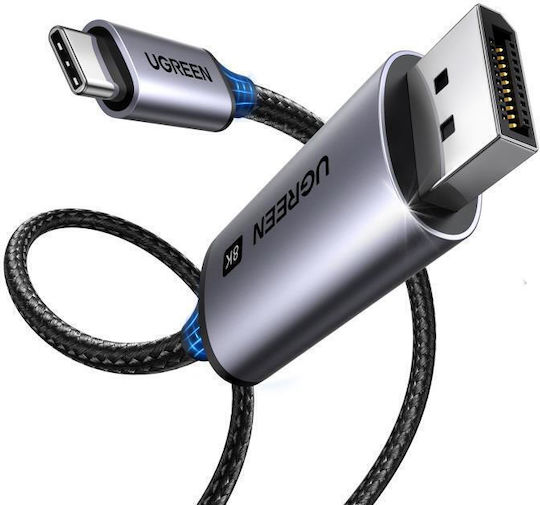 Ugreen Cm556 USB 2.0 Cable USB-C male - DisplayPort Γκρι 1m 25157