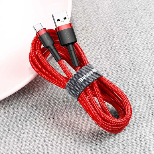 Baseus Cafule USB 2.0 Cable USB-C Male - USB-A Red 2m CATKLF-C09