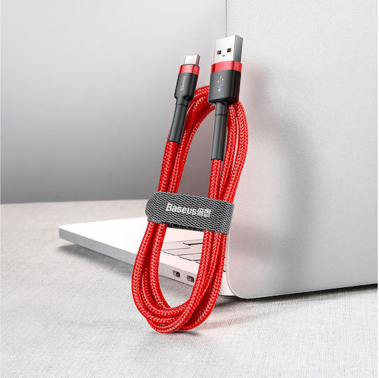 Baseus Cafule USB 2.0 Cable USB-C Male - USB-A Red 2m CATKLF-C09