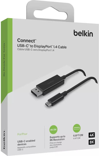 Belkin Cablu Video USB-C Masculin - DisplayPort Negru 1.4m AVC014BT2MBK