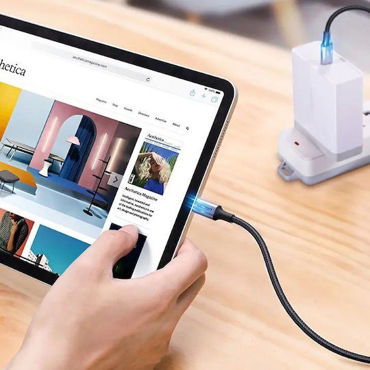 Ugreen USB 2.0 Cable USB-C male - USB-C 100W PD Μαύρο 3m 90120