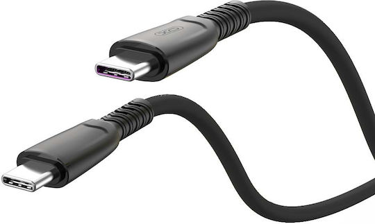 XO NB-Q248B USB 2.0 Cable USB-C Male - USB-C 60W PD Black 0.25m 16.005.0253