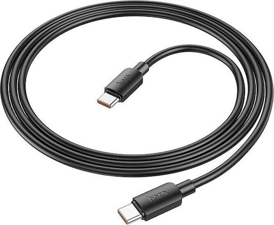 Hoco USB 2.0 Cable USB-C male - USB-C 100W PD Μαύρο 1m HOC-X96c-BK