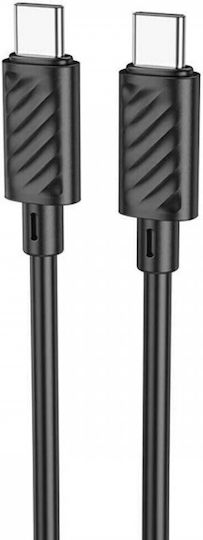 Hoco X88 USB 2.0 Cable USB-C male - USB-C 60W Μαύρο 1m HOC-X88c-BK