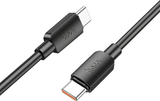 Hoco USB 2.0 Cable USB-C male - USB-C 100W PD Μαύρο 1m HOC-X96c-BK