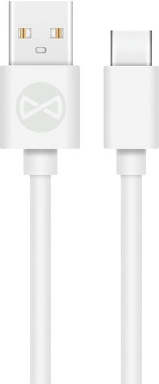 Forever USB 2.0 Cable USB-C male - USB-A Λευκό 1m T_0015238