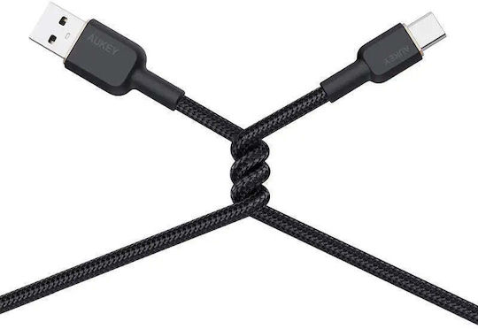 Aukey CB-NAC1 USB 2.0 Cable USB-C male - USB-A Λευκό 1m