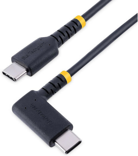 StarTech Winkel (90°) USB 2.0 Kabel USB-C männlich - USB-C 60W PD Schwarz 0,15 m S55165075