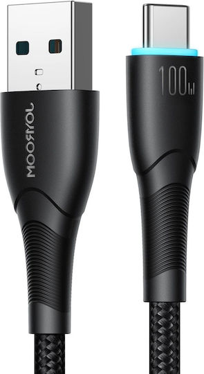 Joyroom Starry Series Cablu USB 2.0 Braided USB-C Masculin - USB-A 100W PD Negru 1m SA32-AC6