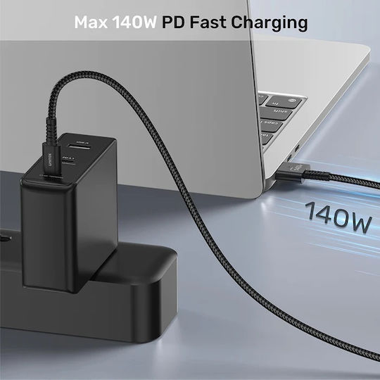 Unitek USB 2.0 Cable USB-C male - Magsafe 3 140W PD Μαύρο 2m C14121BK-2M