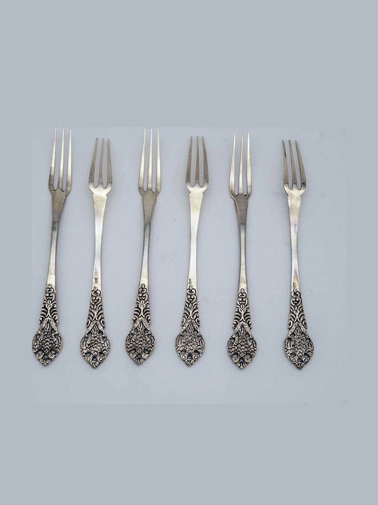 Gabel-Set Edelstahl Silber 18cm 6Stück
