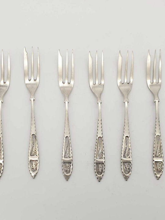 Gabel-Set Edelstahl Silber 16cm 6Stück