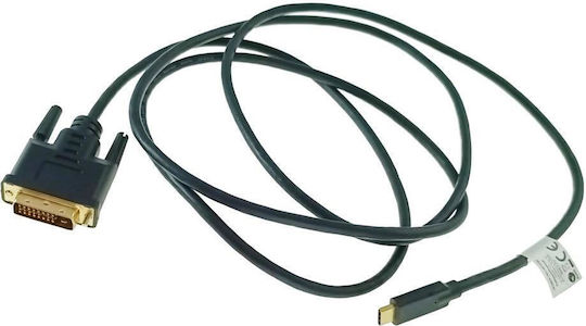 Lanberg Video Cable USB-C Male - DVI-D Black 1.8m CA-CMDV-10CU-0018-BK