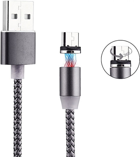 Leewello Magnetic USB 2.0 Cable USB-C male - USB-A Γκρι 1m SJX-181