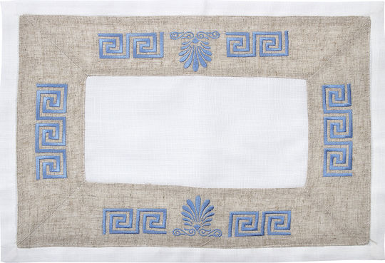 Round Placemat Maidanros Linen No.6009 120cm Polyester 90% Cotton 10%