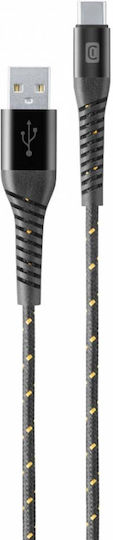 Cellular Line Tetraforce Cablu USB 2.0 Braided USB-C Masculin - USB-A Negru 2m TETRACABTYC2MK