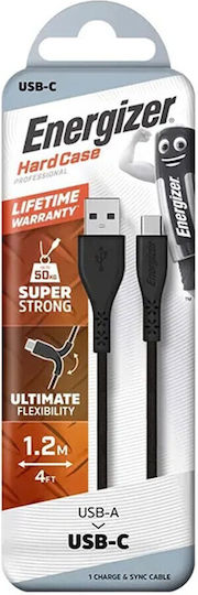 Energizer Плетен USB 2.0 Кабел USB-C Мъжки - USB-A Син 2м C520CKBL