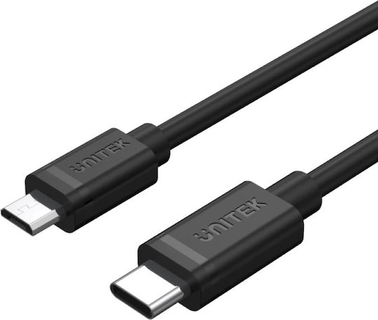 Unitek USB 2.0 Cable USB Type-C Male - Micro USB-A Black 1m