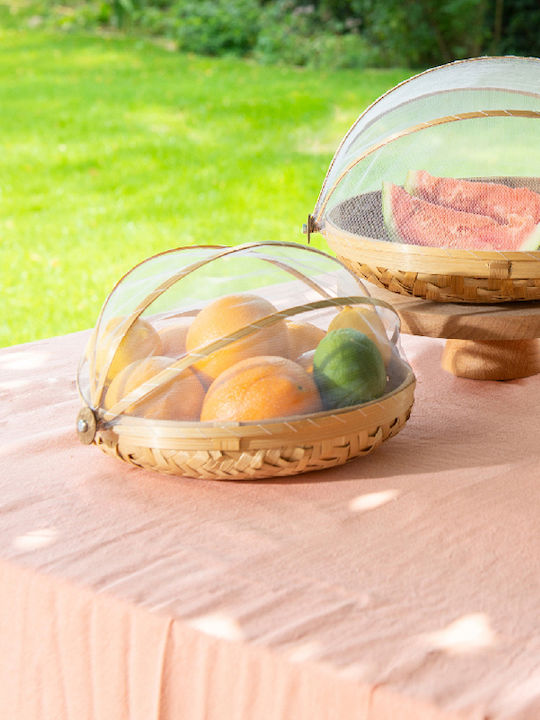 Bamboo Serving Tray Mesh 36cm 36x36x10cm Solid Color Kaeming