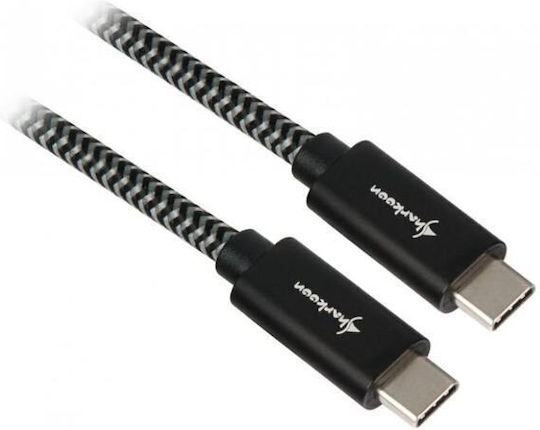 Sharkoon Braided USB 3.1 Cable USB-C male - USB-C Gray 1m