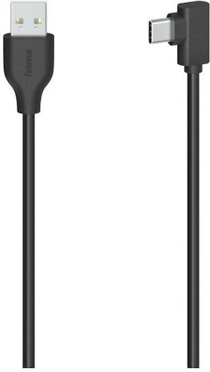 HAMA USB 2.0 Cable USB-C Male - USB-A Black 0.75m