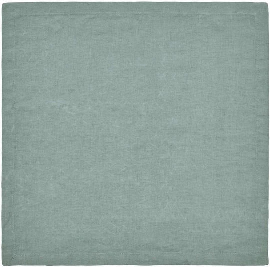 Riga Linen Towel 42x42 Cm Sage Sage 100% Linen Length 42 X Width 42 Cm