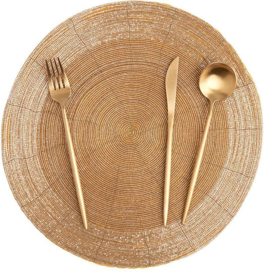 Shine On Suplă D35 Cm Auriu Auriu Sticlă Mărgele Sârmă Interior Velur O Aproximativ 36 Cm