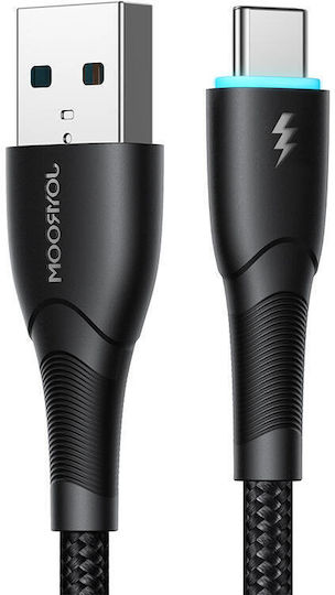 Joyroom Starry Series Braided USB 2.0 Cable USB-C male - USB-A 18W Μαύρο 1m SA32-AC3