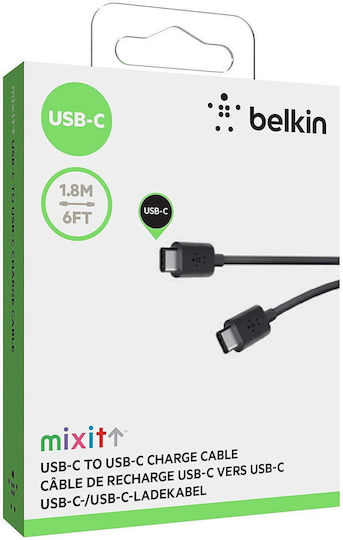 Belkin Mixit USB 2.0 Cable USB-C Male - USB-C 18W Black 1.8m