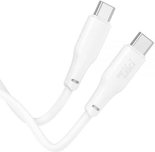 Hoco USB 2.0 Kabel USB-C Männlich - USB-C 100W PD Weiß 2m X93