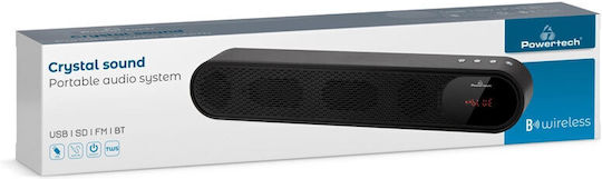 Powertech Bluetooth Speaker 10W with Radio and Battery Life up to 4 hours Black PT-986