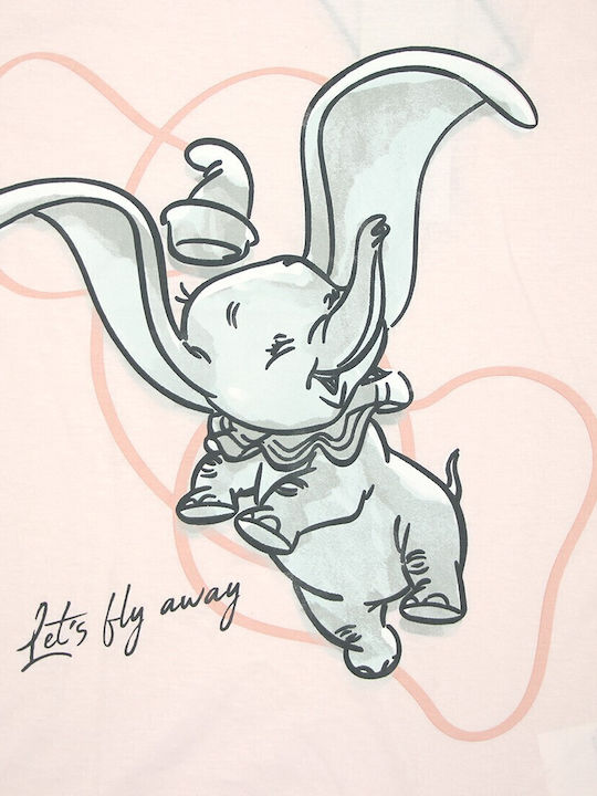 Disney Summer Women's Pyjama Set Light pink Dumbo