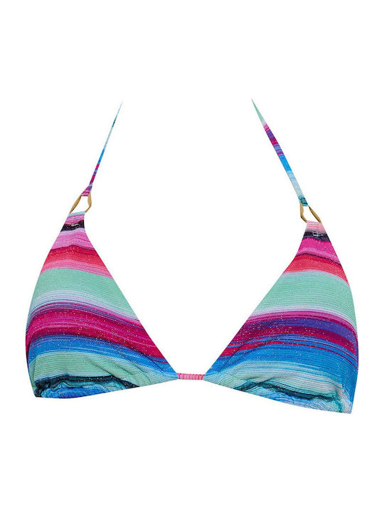 Padded Triangle Bikini Top Blue