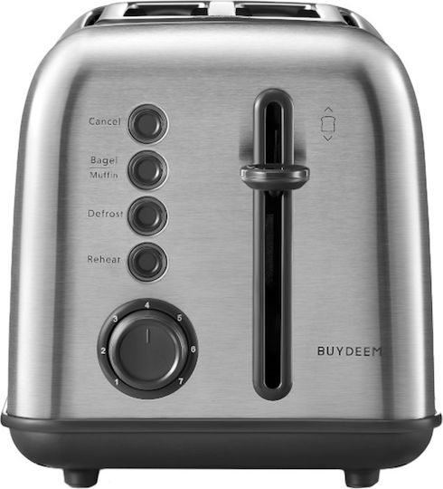 Buydeem Toaster 2 Schlitze 900W Gray