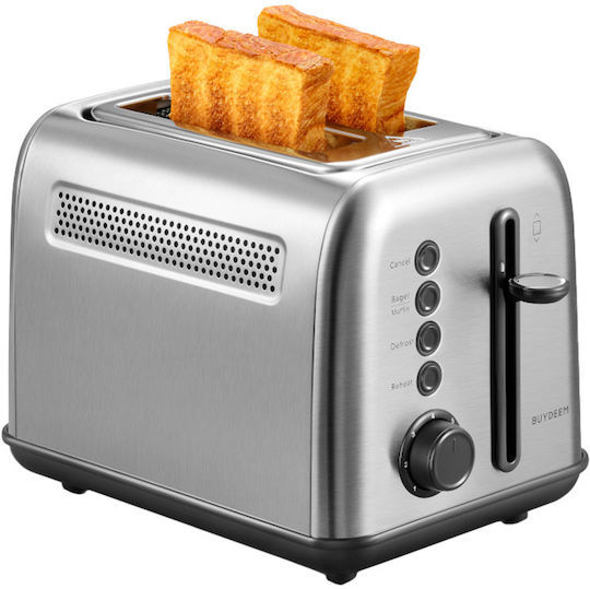 Buydeem Toaster 2 Schlitze 900W Gray