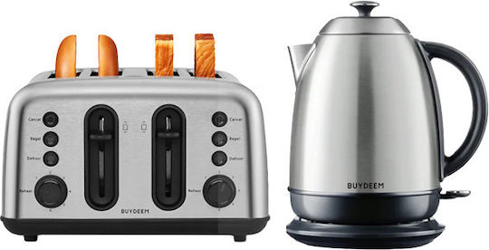 Buydeem Βραστήρας 1.7lt 1440W Ασημί