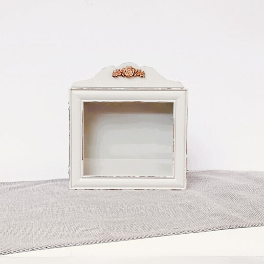 Korres Craft Flowers Cottage Στεφανοθήκη Ορθογώνια Ξύλινη Λευκή 29x30εκ.