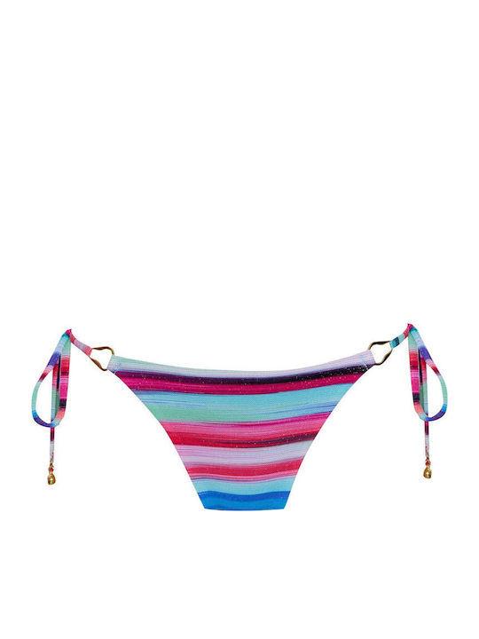 Bikini Slip Cu Dantelă Albastru