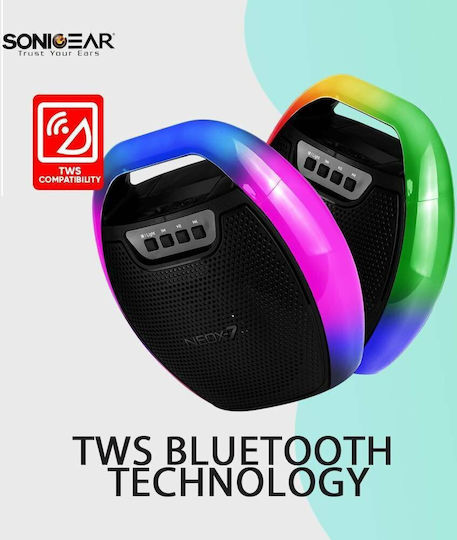 Sonic Gear NEOX7 Ηχείο Bluetooth 5W με Ραδιόφωνο και Διάρκεια Μπαταρίας έως 8 ώρες Μαύρο
