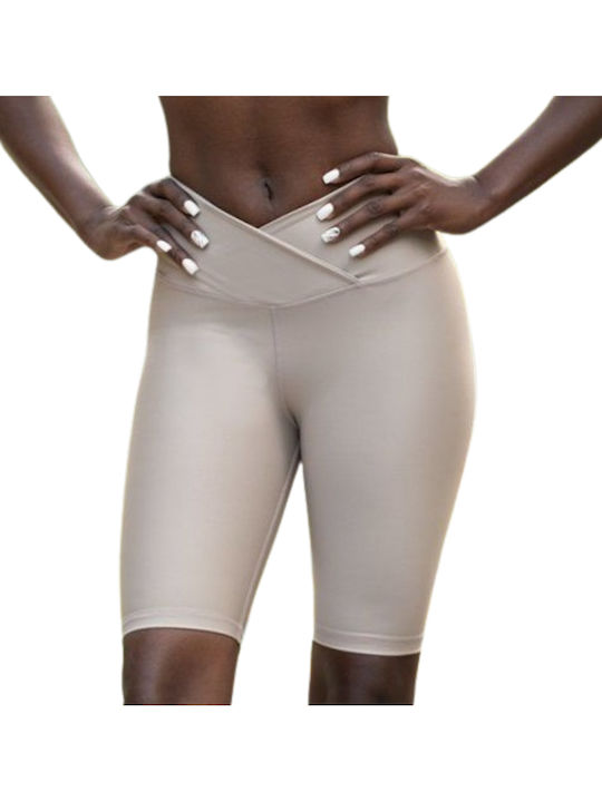 Frauen Fahrrad Leggings Beige