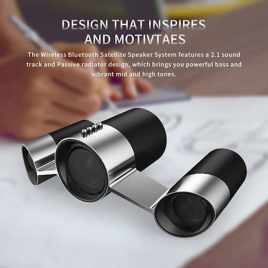 Bluedio US Ηχείο Bluetooth 5W με Διάρκεια Μπαταρίας έως 5 ώρες Black/Silver