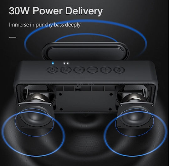 BlitzWolf Ηχείο Bluetooth 30W με Διάρκεια Μπαταρίας έως 20 ώρες Μαύρο BW-WA4