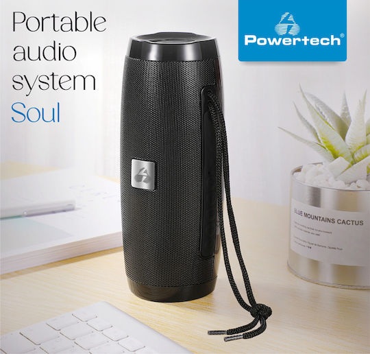Powertech Ηχείο Bluetooth 10W με Ραδιόφωνο και Διάρκεια Μπαταρίας έως 3 ώρες Μαύρο PT-1034
