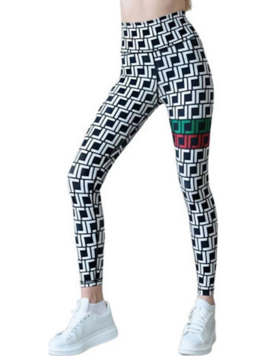 Frauen Leggings Hochgeschnitten Mehrfarbig
