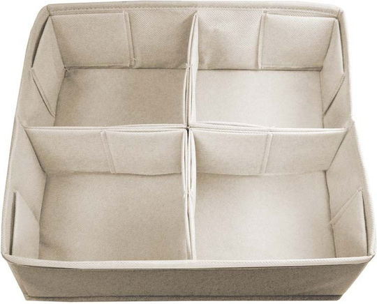Ordinett Ιταλίας Θήκη Οργάνωσης Συρταριού 30.5x30.5x10cm Tnt 0.27kg Divider Large Modular Μπεζ Μη Υφασμένο Ύφασμα Tnt Non-woven-fabric