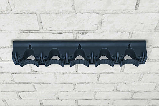 Multi-Hanger Organizer 5 Poles 6 Folding Hooks Gray Blue 46.5x6.5x7cm Plastic