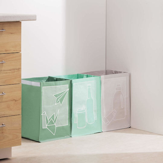 Navaris Set 3 Sacii De Reciclare Verde Deschis Verde Gri 55818.01