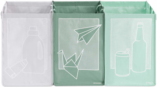 Navaris Set 3 Sacii De Reciclare Verde Deschis Verde Gri 55818.01